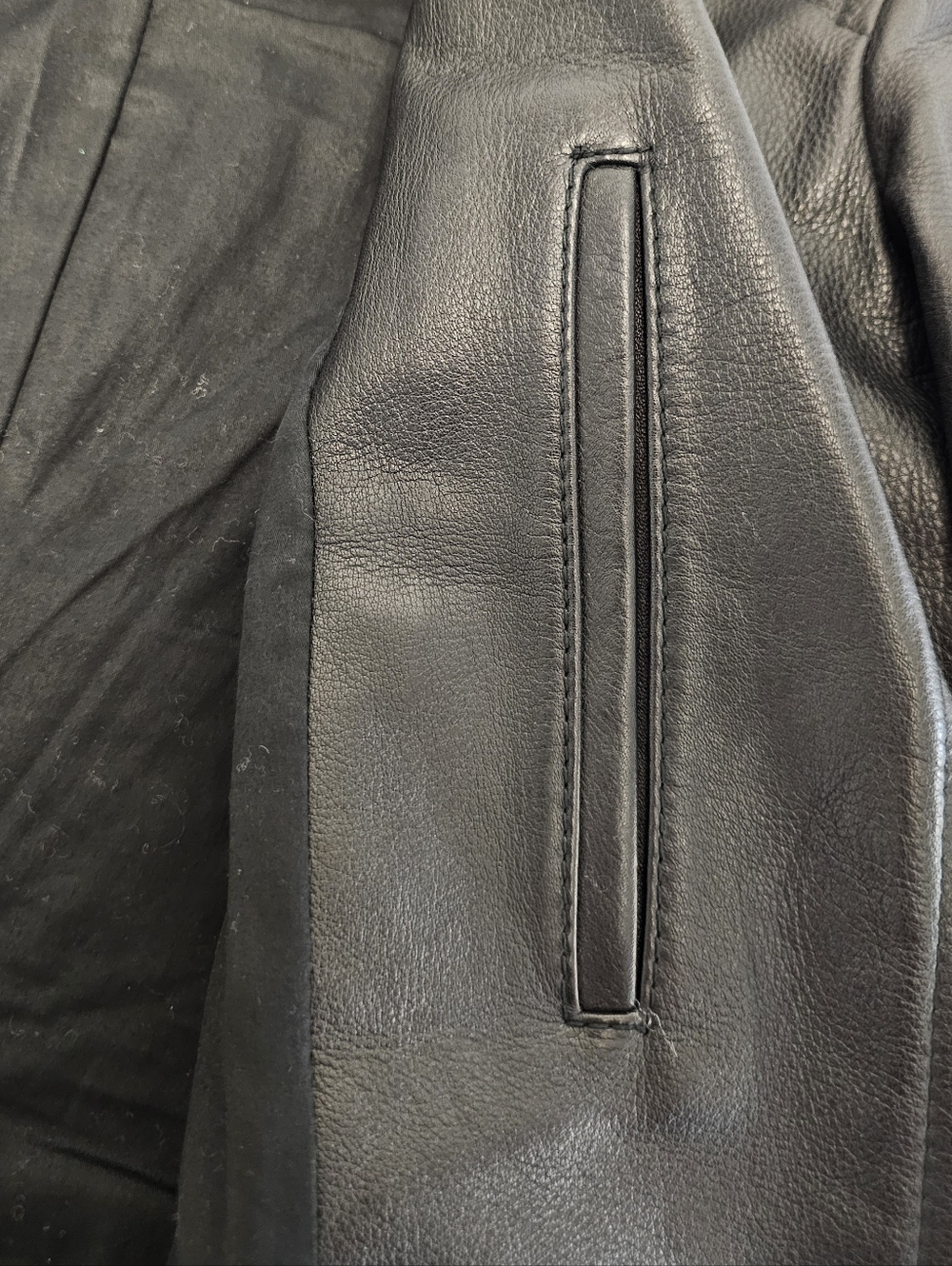 Theory Adashi 100% Cow Black Leather Y2K Biker Moto Jacket Petite Preowned - Picture 11 of 12